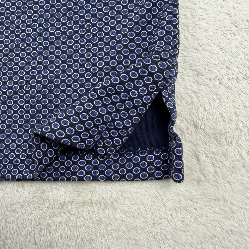 Polo Ralph Lauren Shirt Mens Medium Blue AOP Circle Print Custom Classic‎ Fit